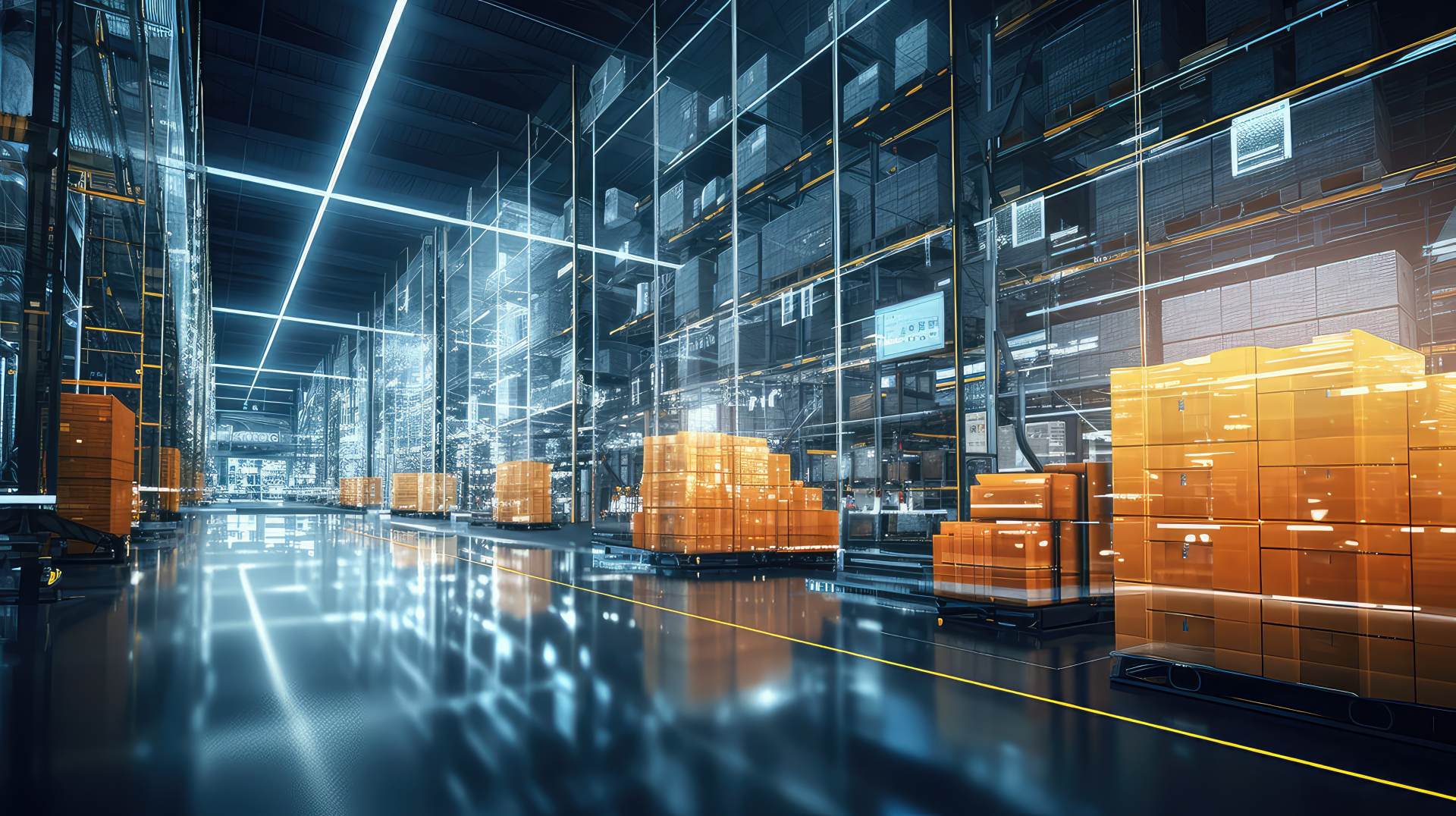 shipping distribution warehouse background