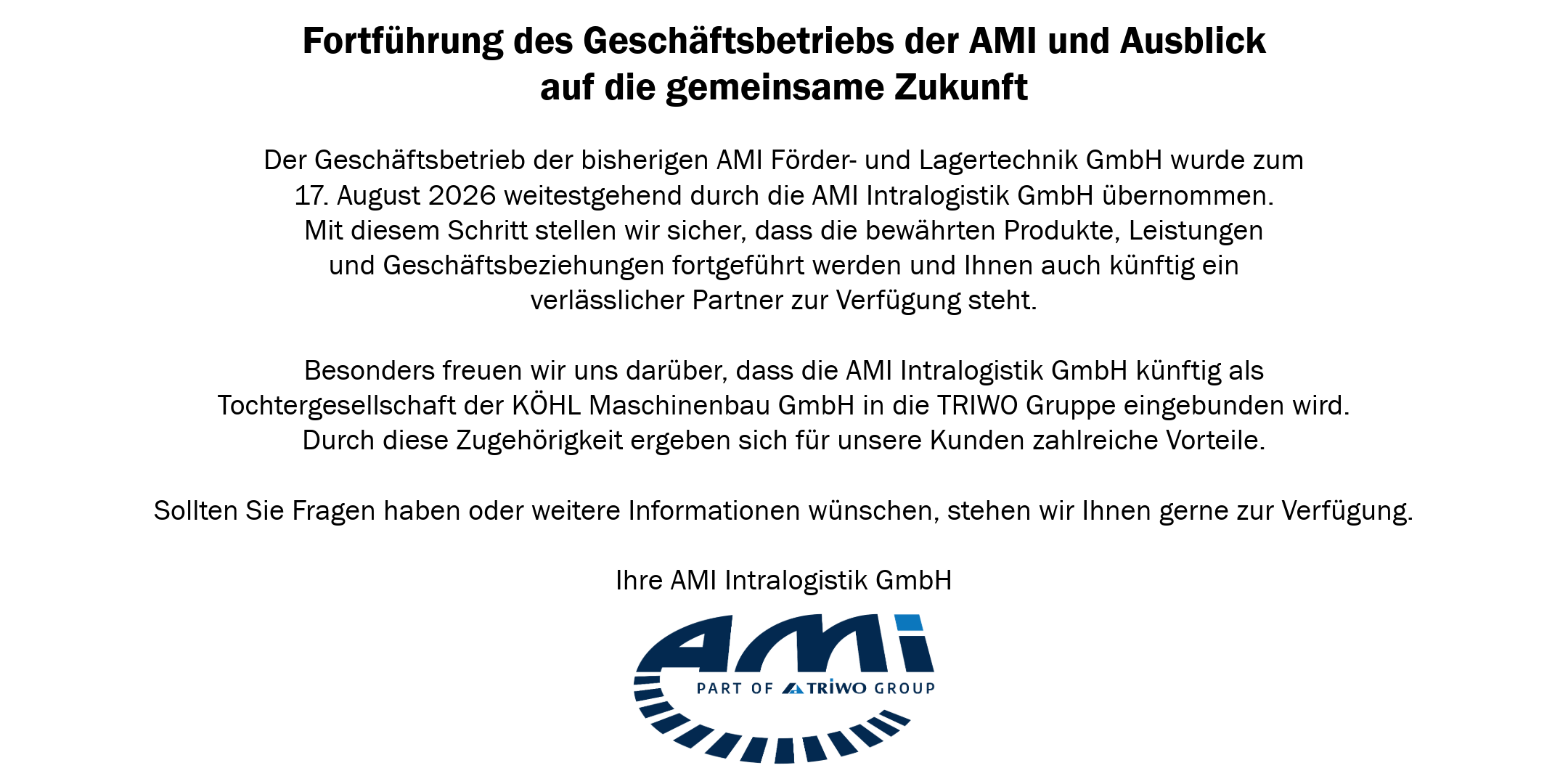 AMI Intralogistik Social Media CI-3-Info Website DE